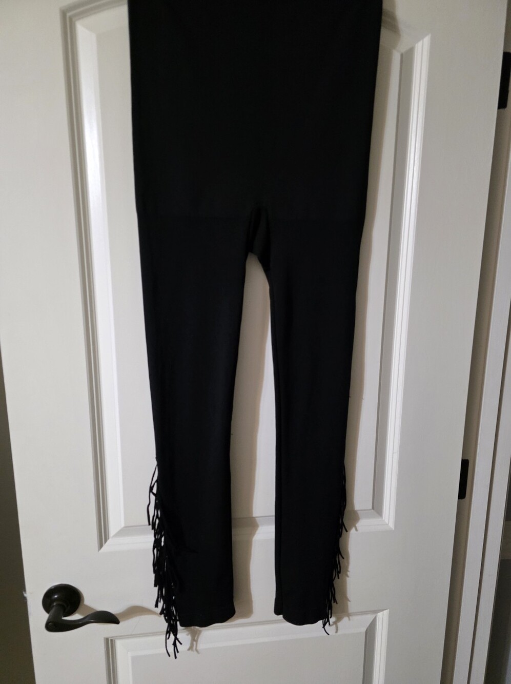 Lane Bryant Black Knit fringe leggings